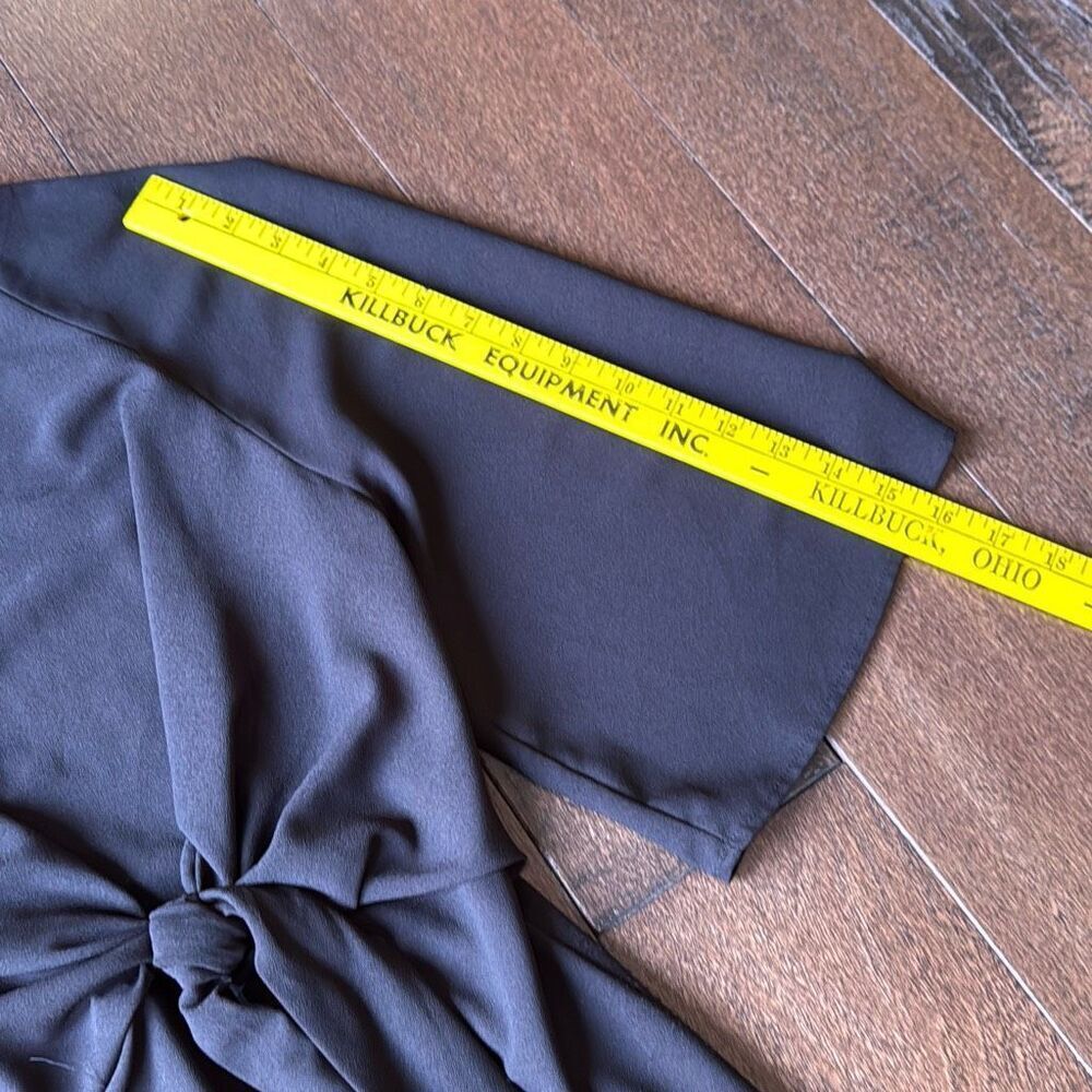 Topshop Nordstrom women’s keyhole tie front mini dress size 6 black party event - Picture 8 of 10